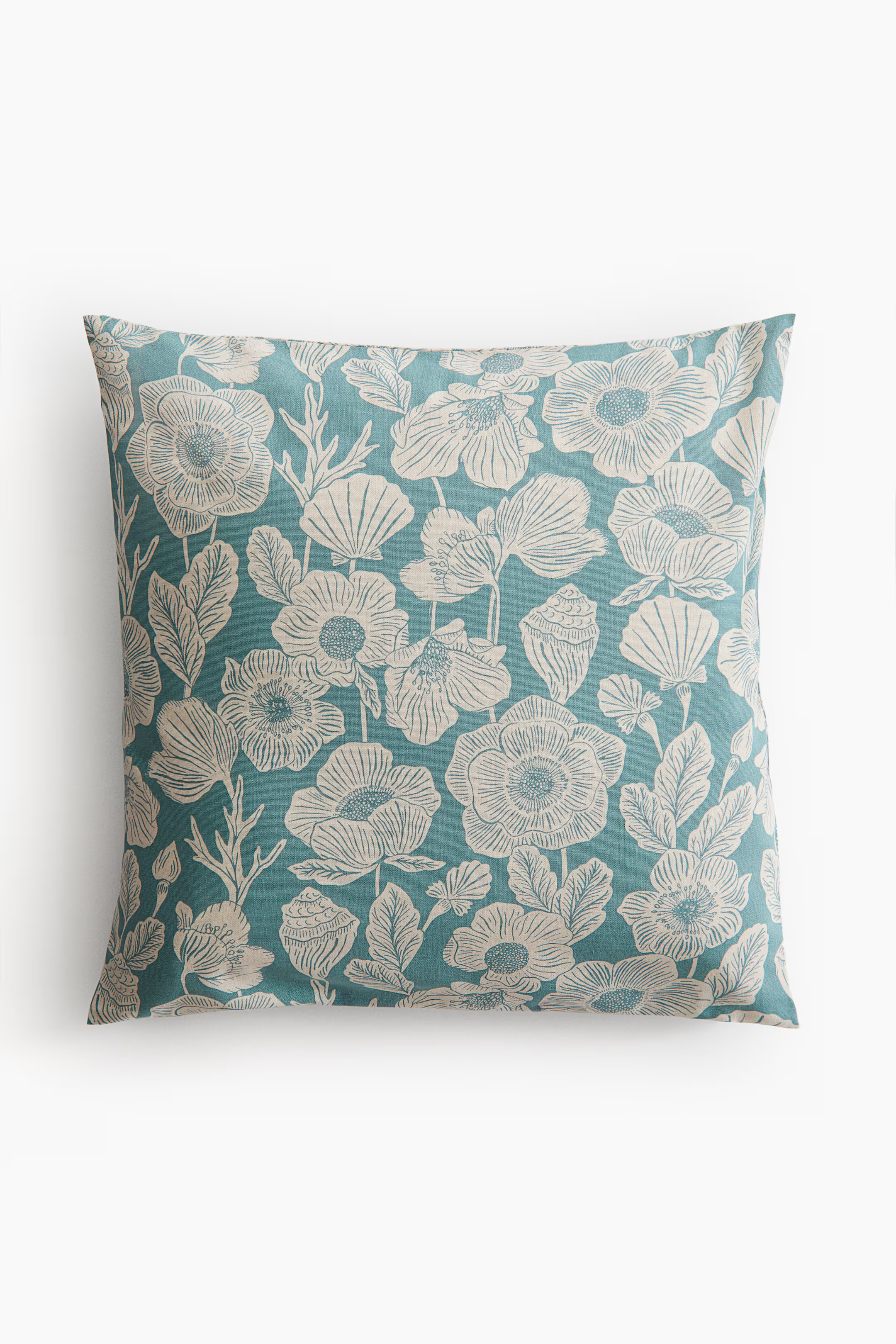 Patterned Cushion Cover - Light brown/floral - Home All | H&M US | H&M (US + CA)