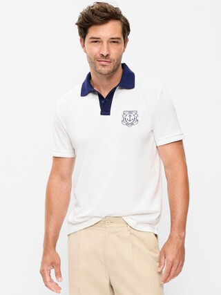 Classic Fit Pique Graphic Polo | Old Navy (US)