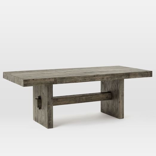 Emmerson® Reclaimed Wood Dining Table - Stone Gray | West Elm (US)