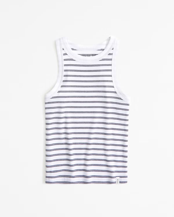 essential pattern high-neck rib tank | Abercrombie & Fitch (US)