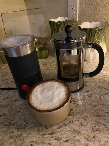 French press coffee pot
Heated milk frother 

#LTKhome #LTKfindsunder50