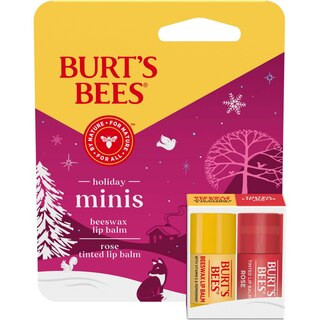 Burt’s Bees Holiday Minis Lip Balm Gift Set, Original Beeswax and Tinted Rose | CVS Health