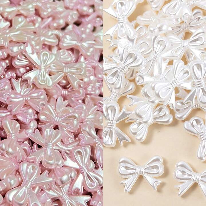 25pcs 19mm Pink And White,Valentine's Day Colors,Bow Style Beads For Jewelry Making DIY Couple Br... | SHEIN