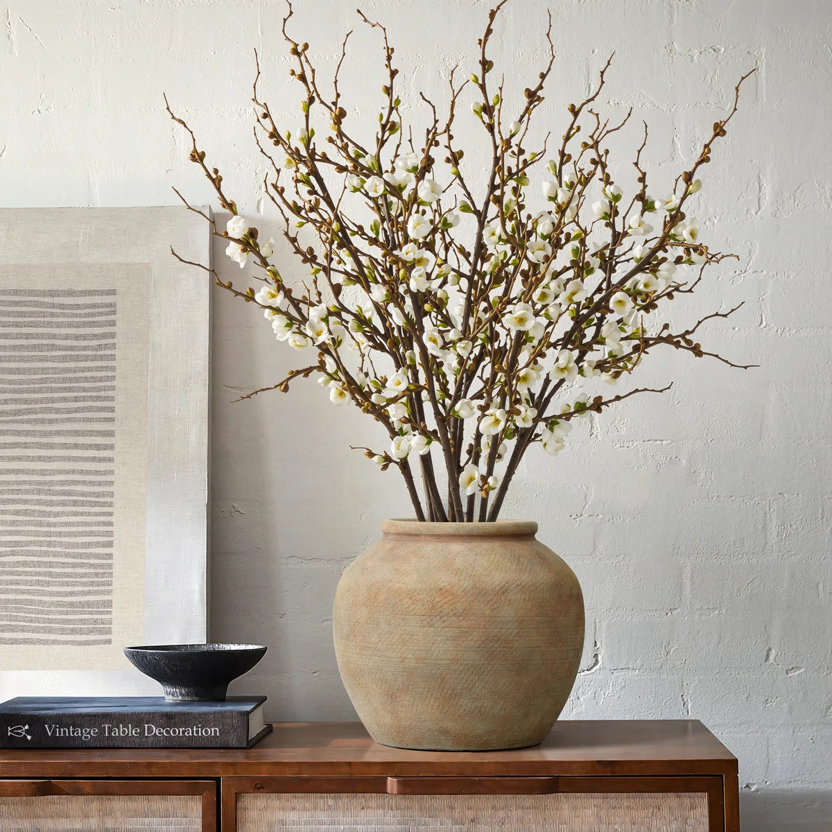 Terracotta 10" Round Vase with Natural Earth Tones | Wayfair North America