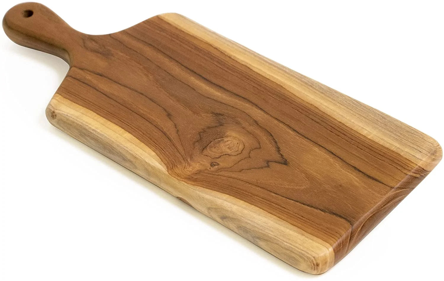 Teak Wood Cheese & Charcuterie Serving Board with Handle Grip | Walmart (US)