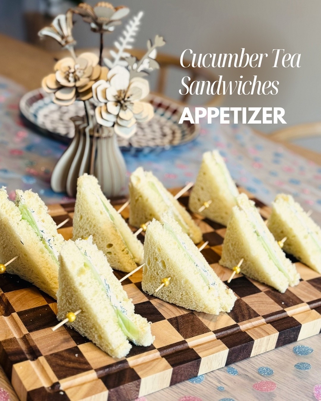 Elevate your next gathering with these delightful cucumber tea sandwiches! 🥒✨ They’re incredibly easy to whip up and are a guaranteed crowd-pleaser. Perfect for impressing your guests and adding a touch of elegance to your table. 💚 #CucumberSandwiches #Hosting #Appetizers #TeaTime #DeliciousBites