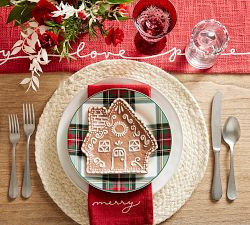 Holiday Sentiment Organic Cotton Napkins - Set of 4 | Pottery Barn (US)