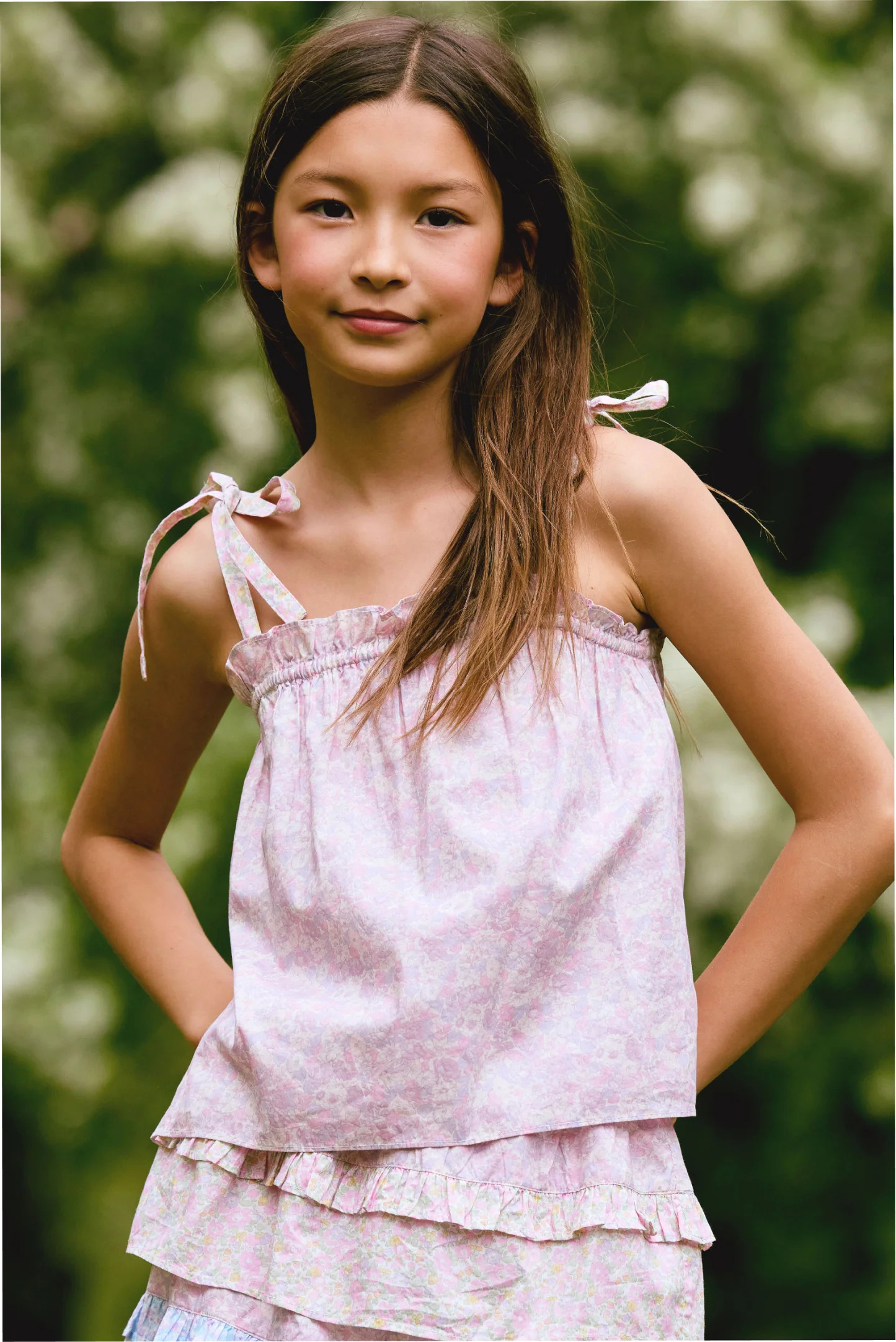 Made With Liberty Fabrics Tween Fiorella Top | LoveShackFancy