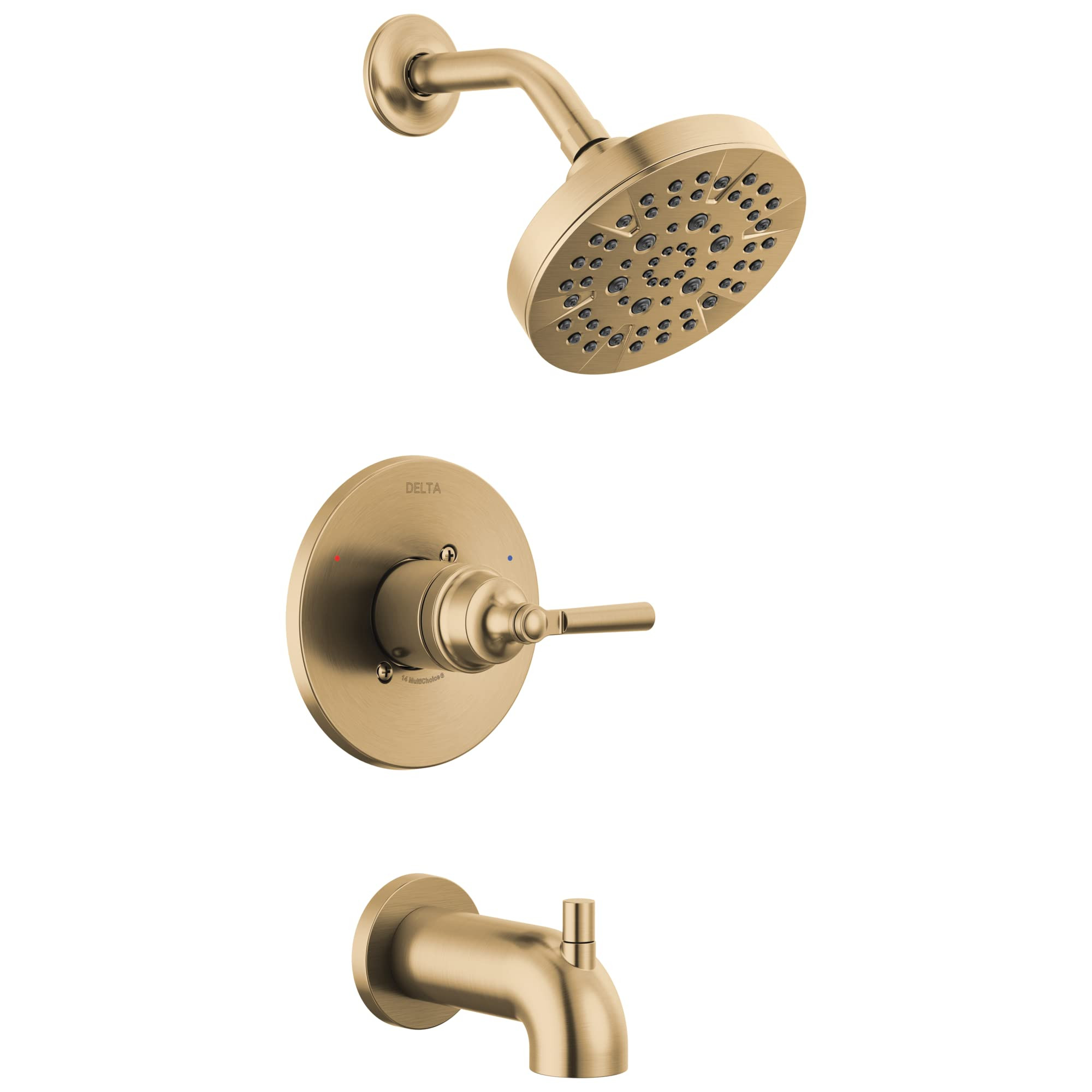 Delta Faucet Saylor 14 Series Gold Tub and Shower Faucet Combo, Bathtub and Shower Trim System, S... | Amazon (US)