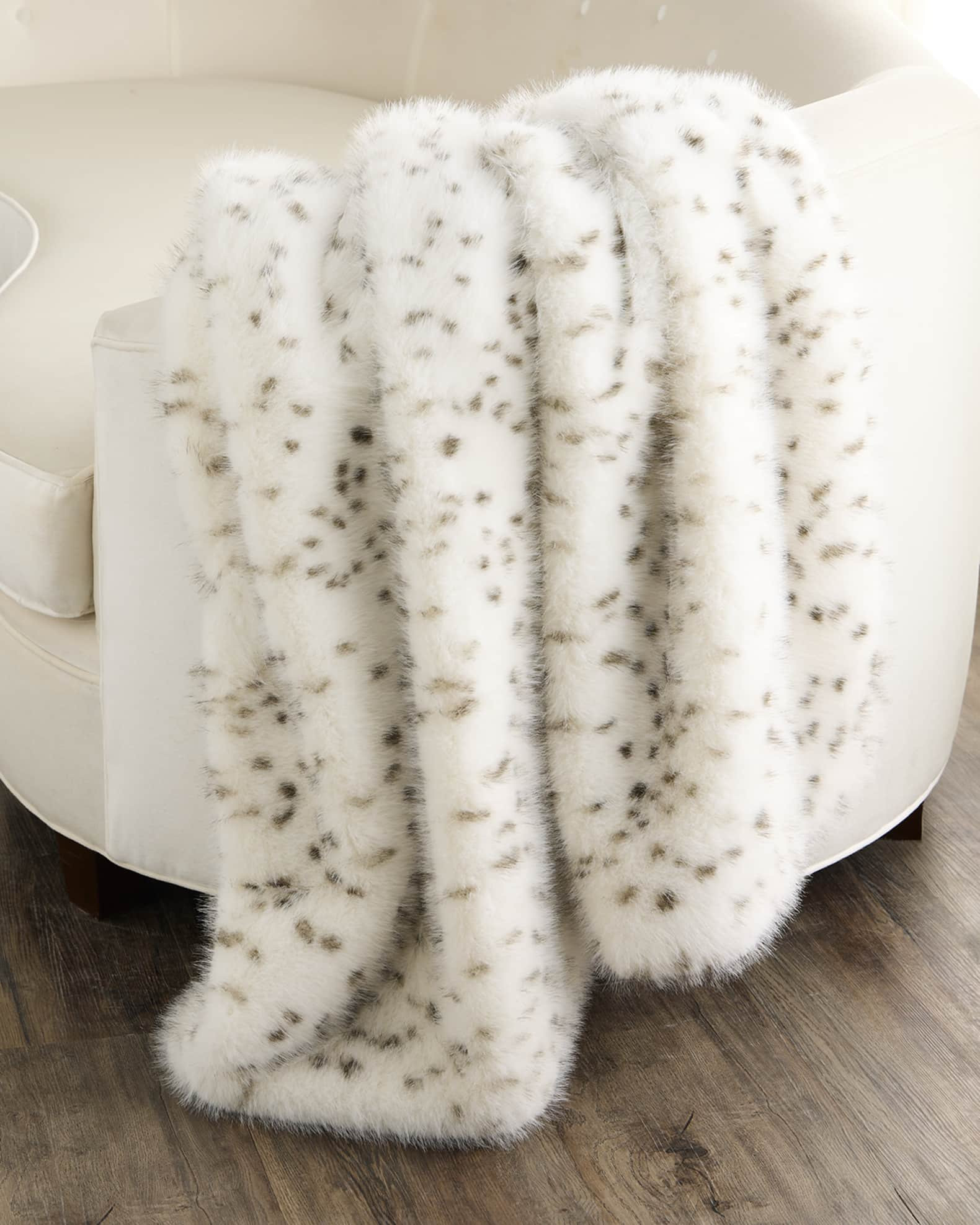 Lyla Grant Faux Fox Throw, 60" x 72" | Neiman Marcus