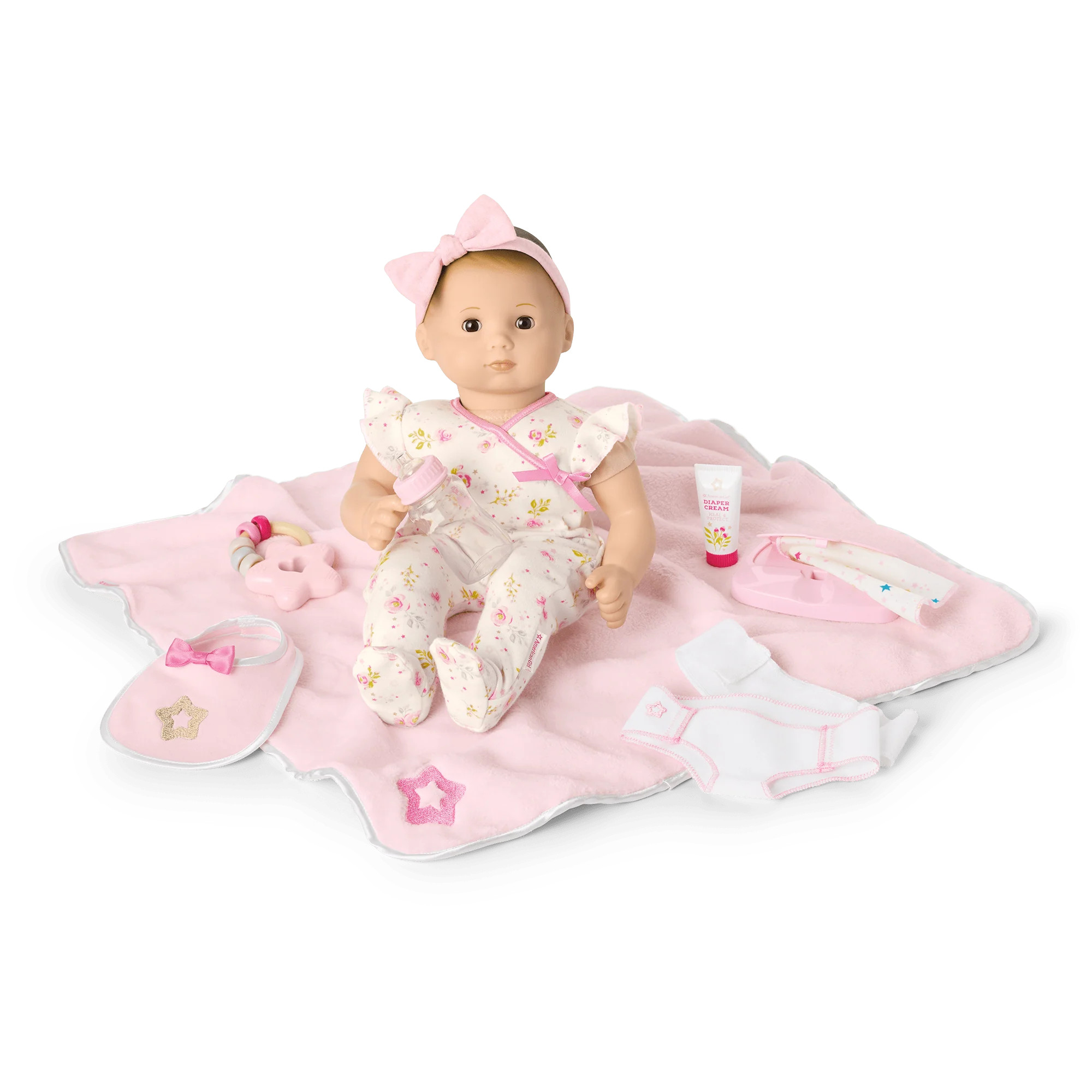 Bitty Baby® Doll #2 with brown hair Care & Play Set | American Girl