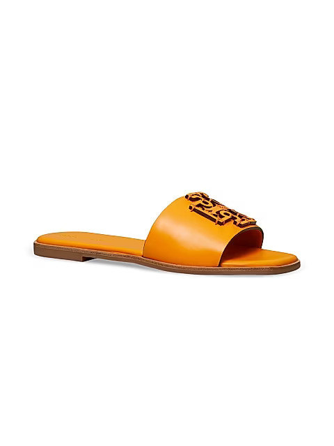 Ines Leather Logo Slides | Saks Fifth Avenue
