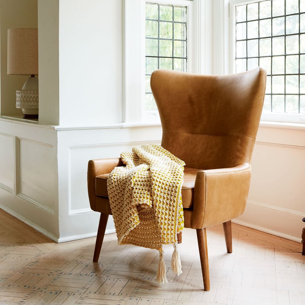 Erik Leather Wing Chair | West Elm (US)