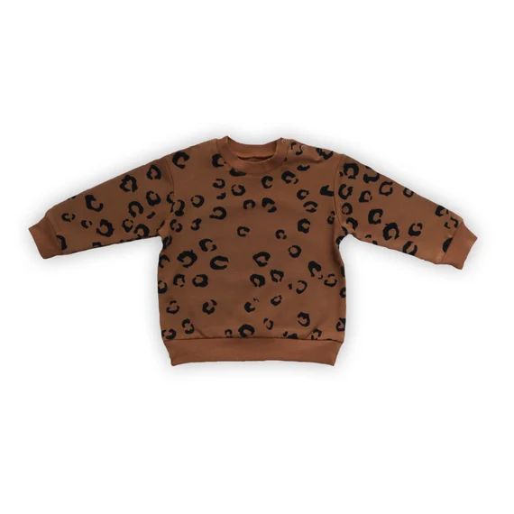 Animal sweatshirt - Brown Sweatshirt - Cheetah sweater - Toddler Sweater - Brown Baby Sweatshirt ... | Etsy (US)