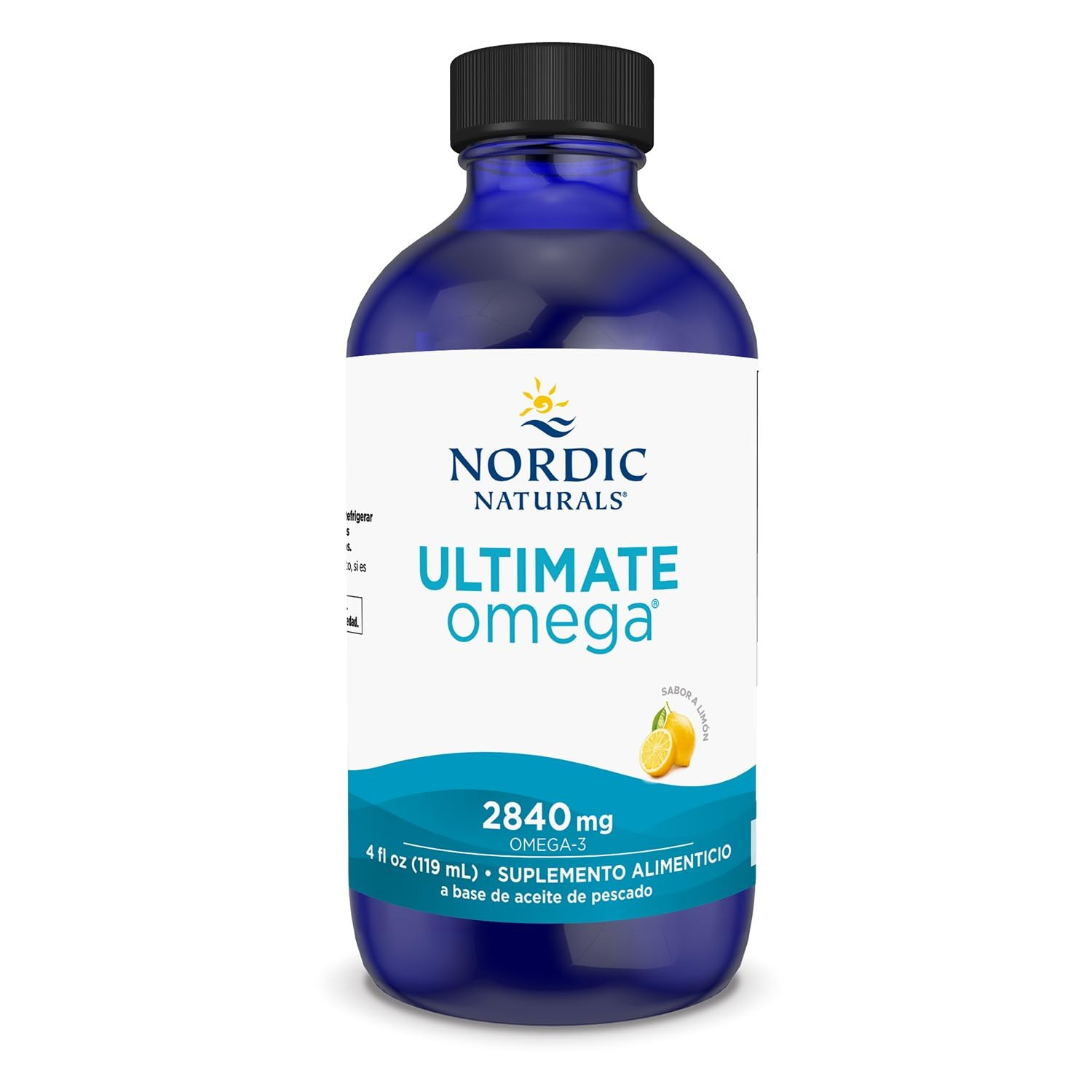 Nordic Naturals Ultimate Omega Liquid, Lemon Flavor - 4 oz - 2840 mg Omega-3 - High-Potency Omega... | Amazon (US)