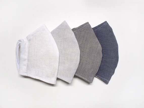 100% Pure Linen adult Face mask (Spring/Summer) - Face cover, Mouth mask, Mouth cover, Face masks... | Etsy (US)