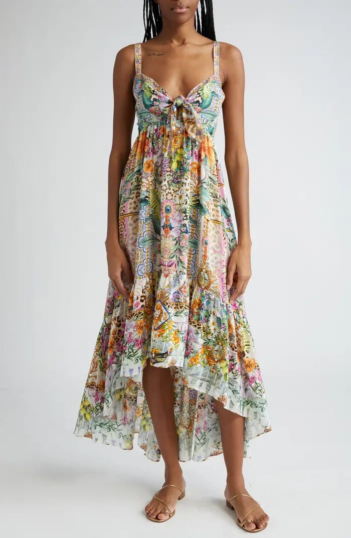 Camilla Flowers of Neptune Tie Front High Low Dress | Nordstrom | Nordstrom