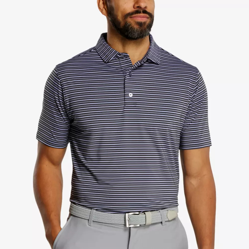 Shirting Stripe Lisle Men's Short Sleeve Golf Polo Shirt | PGA TOUR Superstore