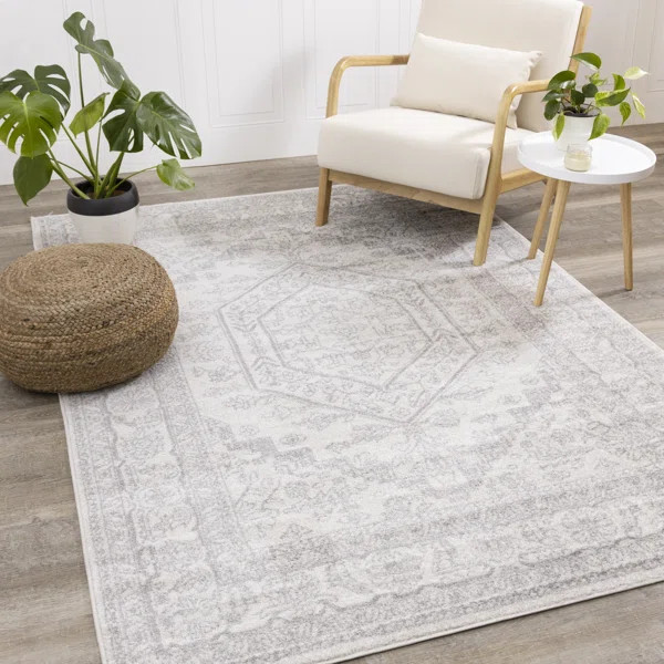 Vanille Oriental Area Rug in Gray/White | Wayfair North America