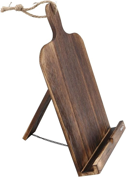 Cookbook Holder, Cutting Board Wood Recipe Book iPad Tablet Stands, Portable Sturdy Lightweight E... | Amazon (US)