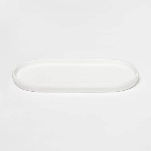 Modern Soft Touch Tray White - Threshold™ | Target