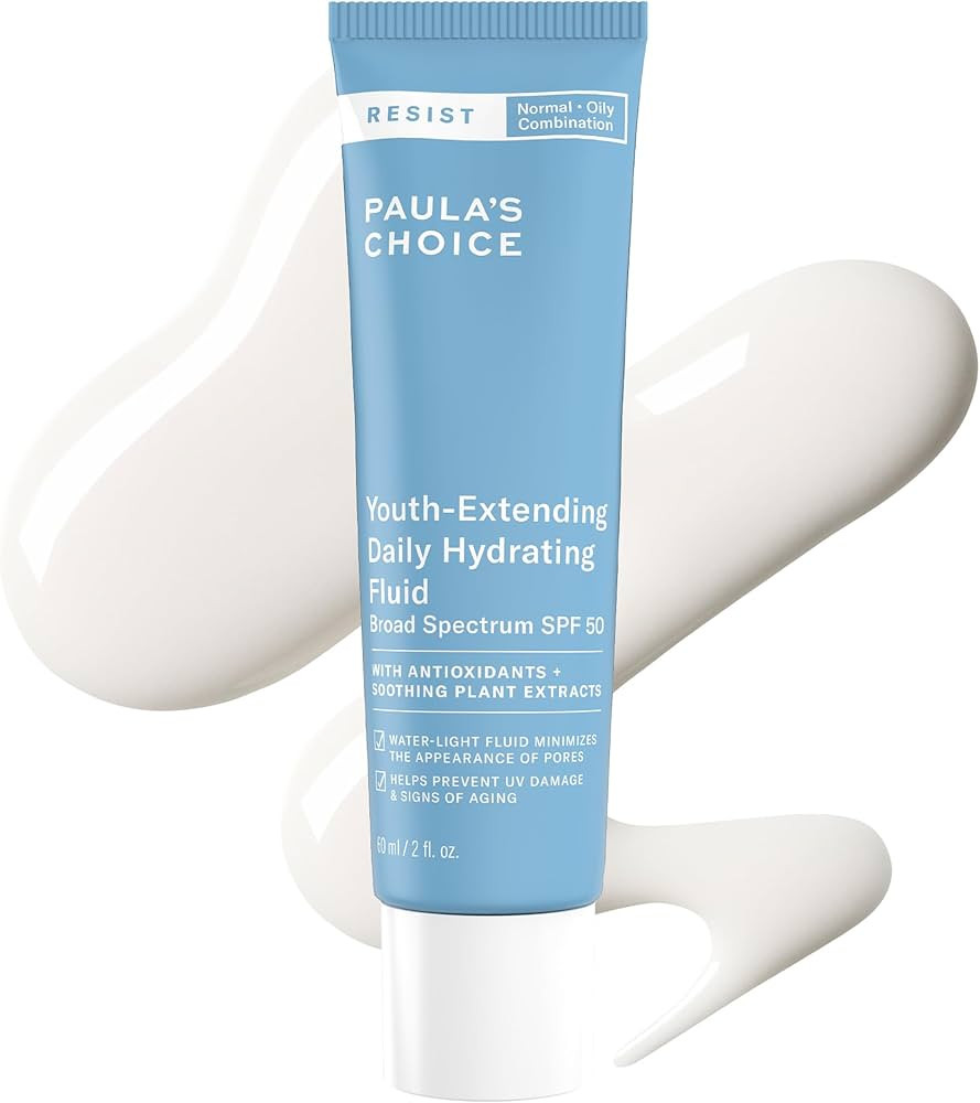 Paula's Choice RESIST Daily Hydrating Fluid Face Moisturizer SPF 50, UVA & UVB Protection, Chamom... | Amazon (US)