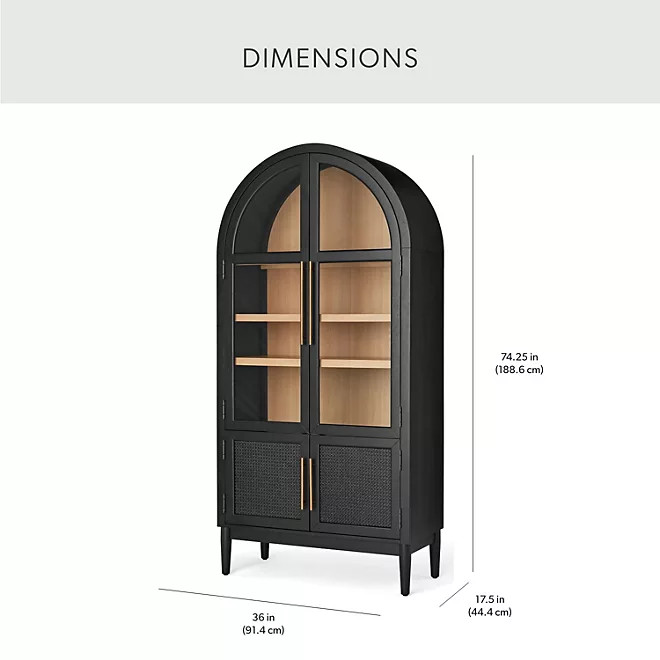 Member's Mark Enzo Storage Cabinet With Rattan Cabinet Doors | Sam's Club