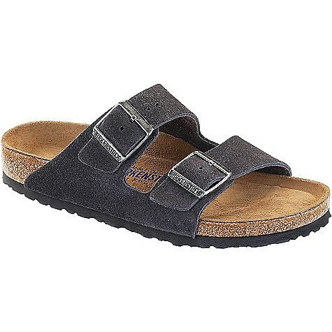 Birkenstock Arizona Soft Footbed Sandal Velvet Grey Suede | Moosejaw.com