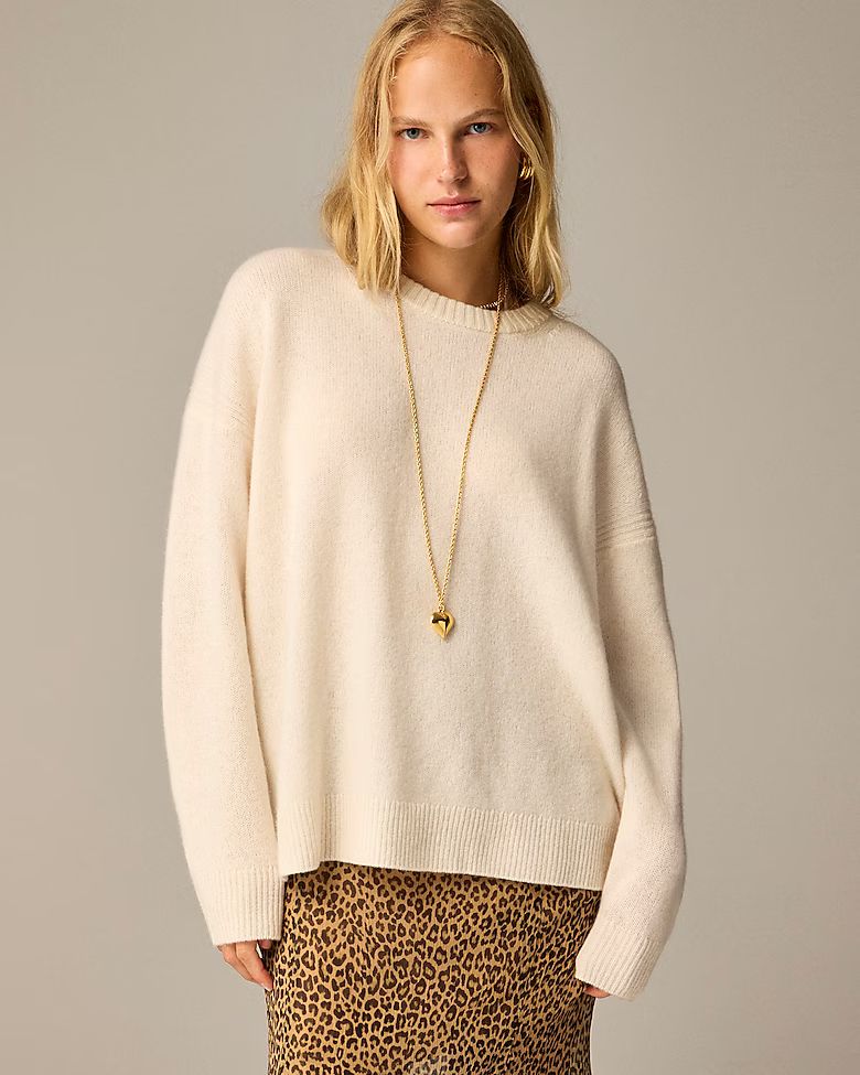 Relaxed crewneck sweater in wool | J. Crew US