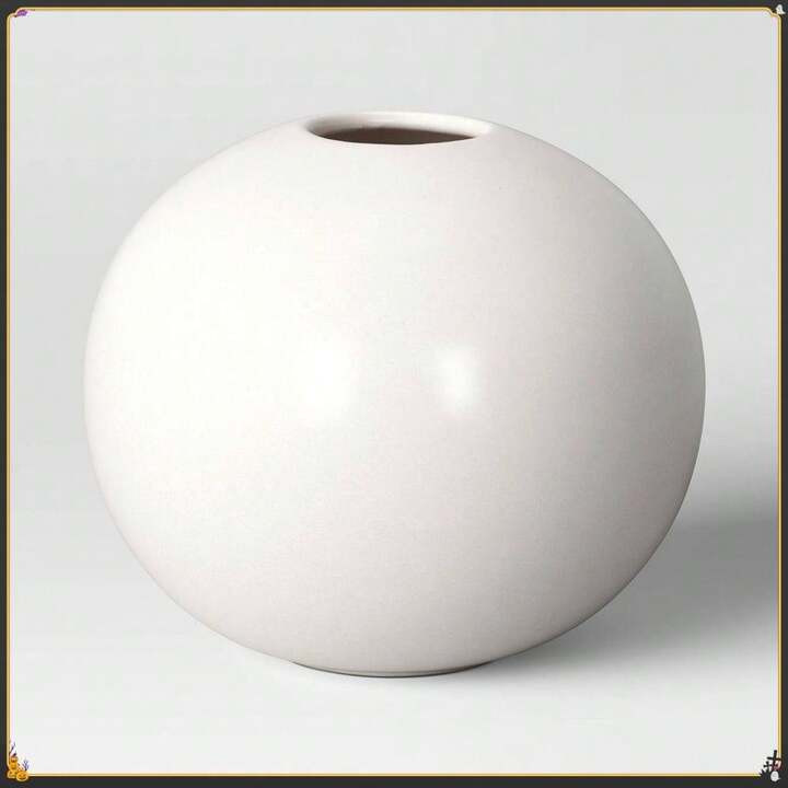 Ceramic Round Decorative Vase White - ™ | SHEIN