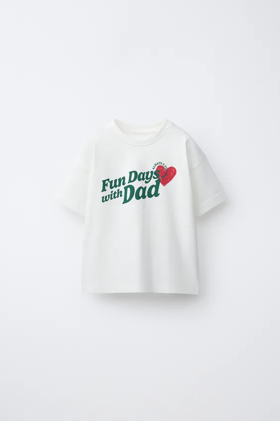 MOM AND DAD TEXT PRINT T-SHIRT | Zara US