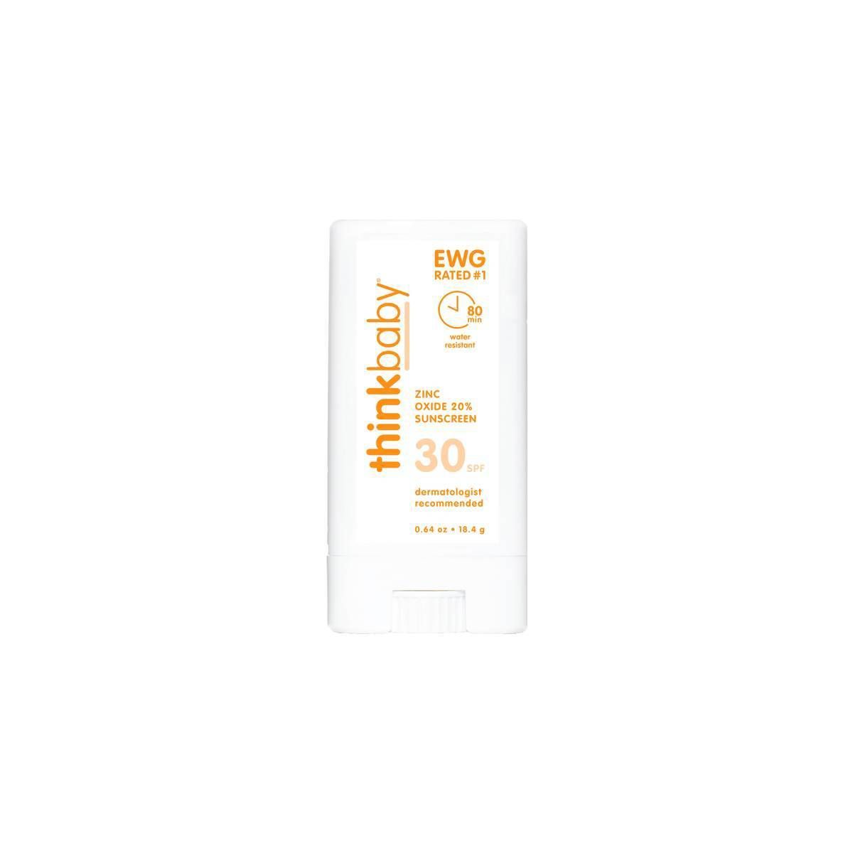 thinkbaby Mineral Baby Sunscreen Stick, SPF 30 - 0.64oz | Target