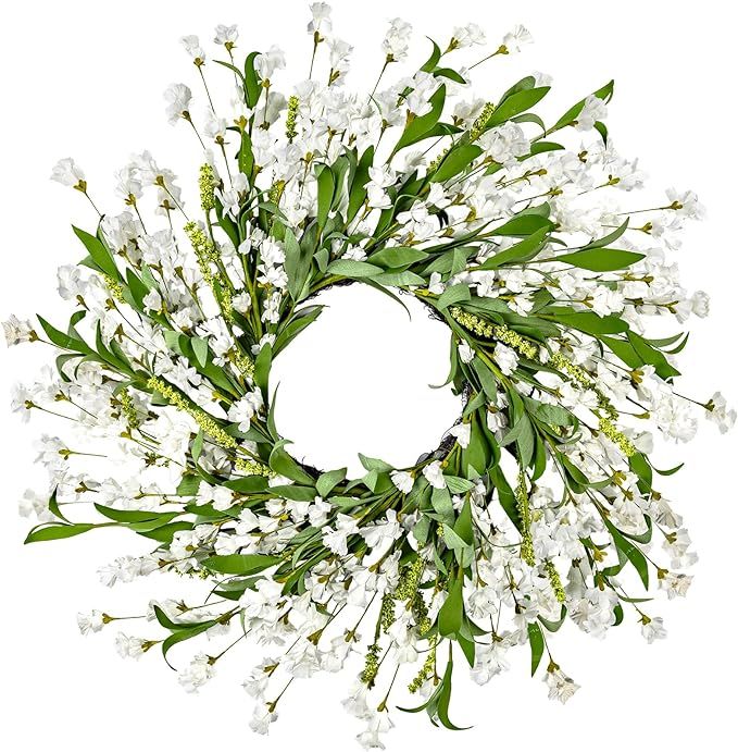 CHEAWRTZ Spring Wreath for Front Door 24 Inch, All Seasons Wreaths for Indoor Window Wall Porch H... | Amazon (US)