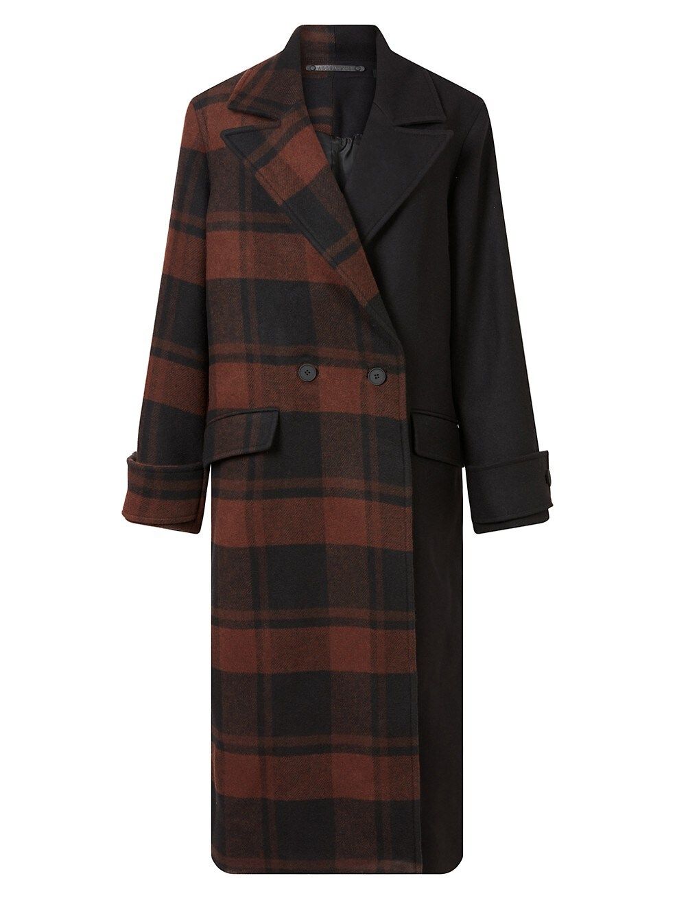 AllSaints Mabel Check Double Breasted Coat | Saks Fifth Avenue
