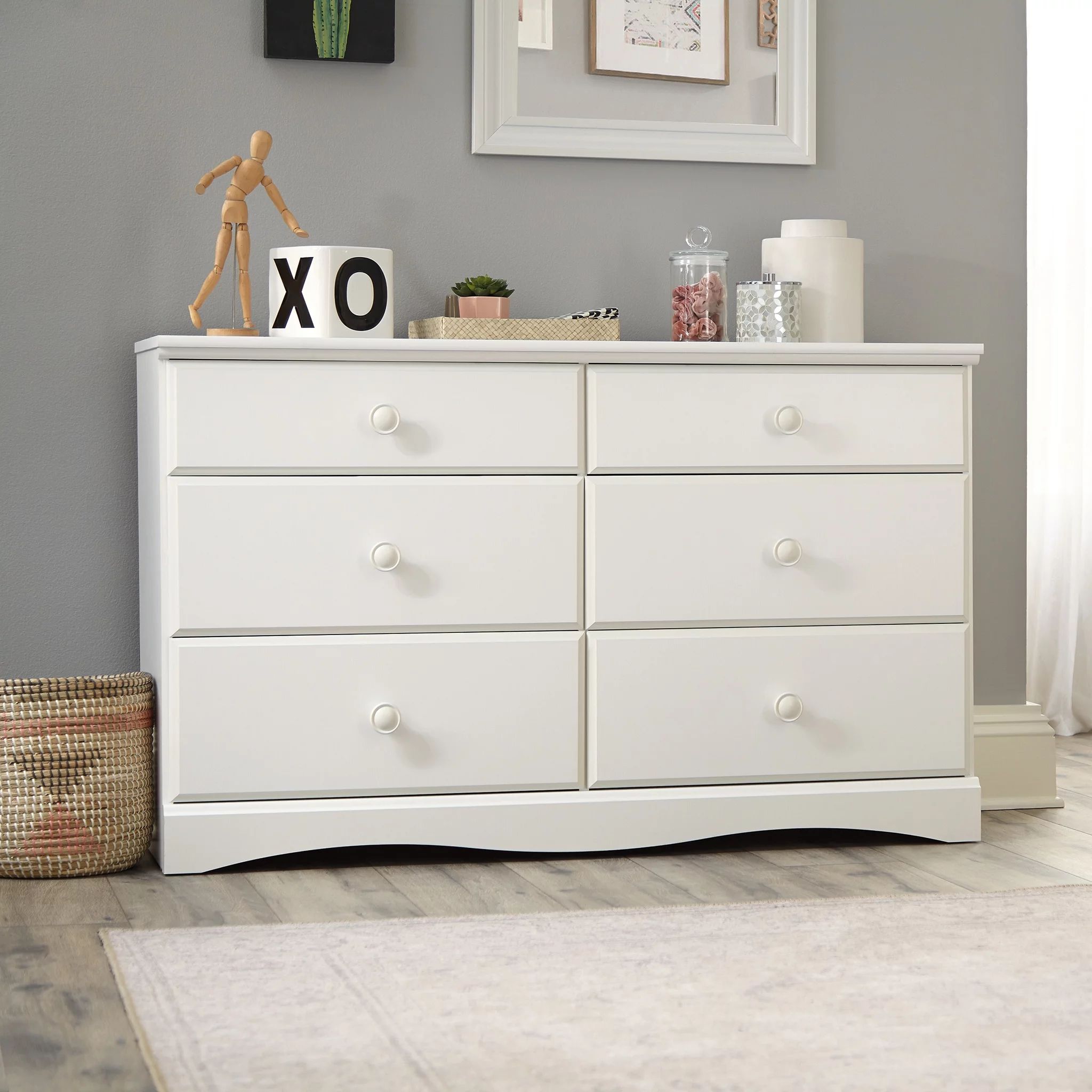 Sauder Storybook 6-Drawer Dresser, Soft White Finish - Walmart.com | Walmart (US)