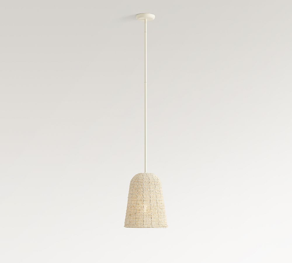 Montauk Wood Bead Bell Pendant (11") | Pottery Barn (US)