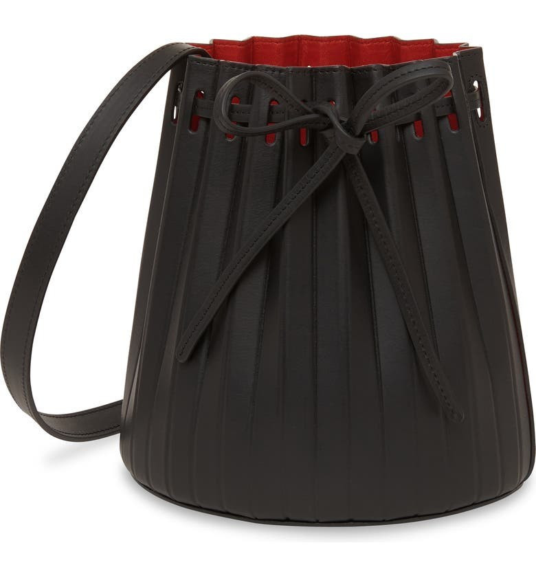 Mini Pleated Leather Bucket Bag | Nordstrom