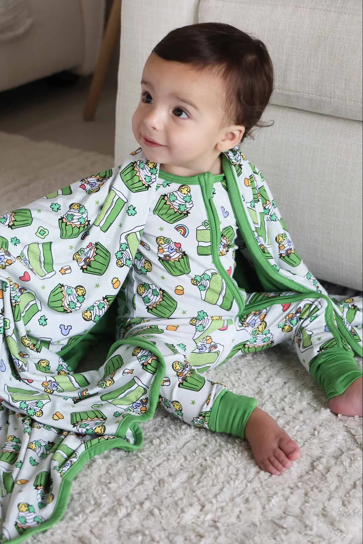 Shamrock Sweets Double Sided Bamboo Blanket | Caden Lane