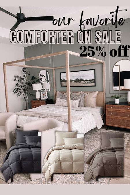 Our favorite comforter is on sale 25% off— we do a king size medium warmth. Several color options. #bedroom #master #comforter #canopybed 

#LTKCyberweek #LTKsalealert #LTKhome
