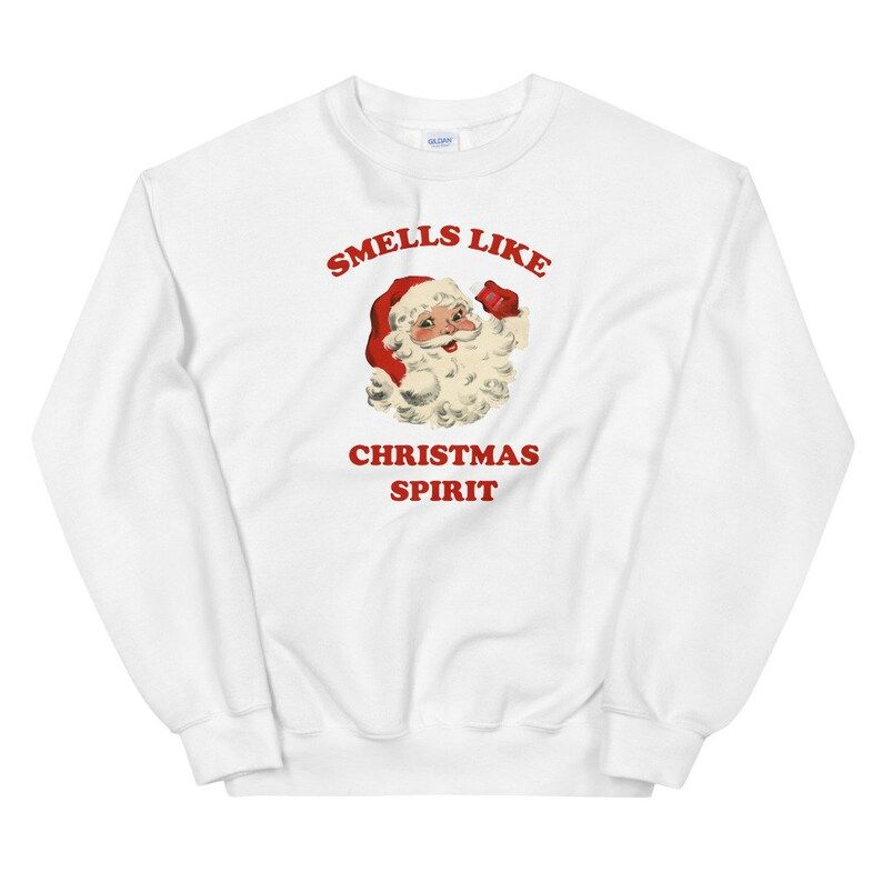 Smells Like Christmas Spirit Sweatshirt With Red Font  Oily | Etsy | Etsy (US)