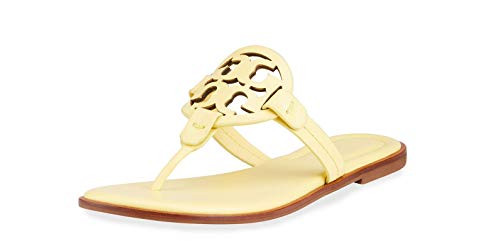 Tory Burch Women's Yellow Banana Leather Miller Thong Sandals Shoes (Numeric_9_Point_5) | Amazon (US)