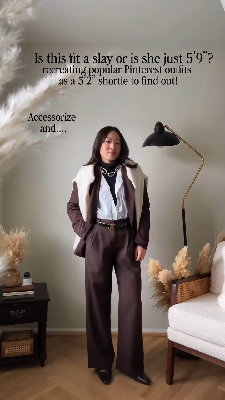 There’s no question, this gal is a Pinterest LEGEND! If you’re active on Pinterest there’s a highhhhhh chance you’ve seen outfits from Miss @veneti.a the QUEEN of nyc style! 🖤 but do her outfits work on us shorties? Today I’m going to find out by recreating her layered brown and white winter look! What do you guys think? 🥐 🖤

If you want to see MORE celeb and Pinterest recreation outfits on a 5’2” shortie, I’m your gal @amandacapsulewardrobe  and would love to have you hear to solve the “is the fit a slay or is she just tall?” Question for good! 

🔗 Outfit specifics always linked in bio → LTK @amandacapsulewardrobe
⸻

#recreatingpinterestoutfits #petitestyle #pintereststyle #capsulecloset #minimalistoutfit recreating Pinterest outfits, recreating celebrity outfits, is it the outfit or is she just tall, Pinterest outfit inspiration, elegant style, capsule closet inspiration, how to style white button up top, how to style a blazer, timeless looks, timeless outfit ideas, Pinterest outfit inspo, winter outfits, timeless outfit ideas, short girl styles, petite styling, 5’2” height,
