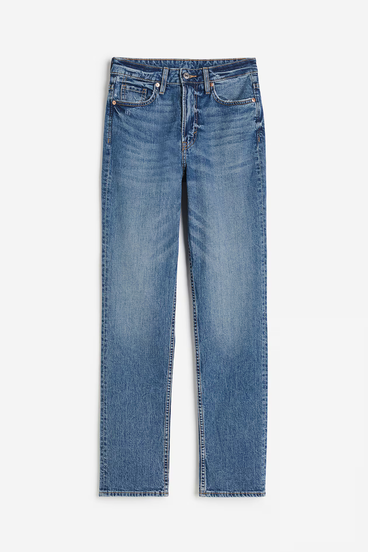 Slim Straight High Jeans - Denimblau - Ladies | H&M AT | H&M (DE, AT, CH, NL, FI)