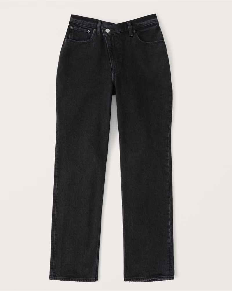 Curve Love 90s Ultra High Rise Straight Jeans | Abercrombie & Fitch (US)