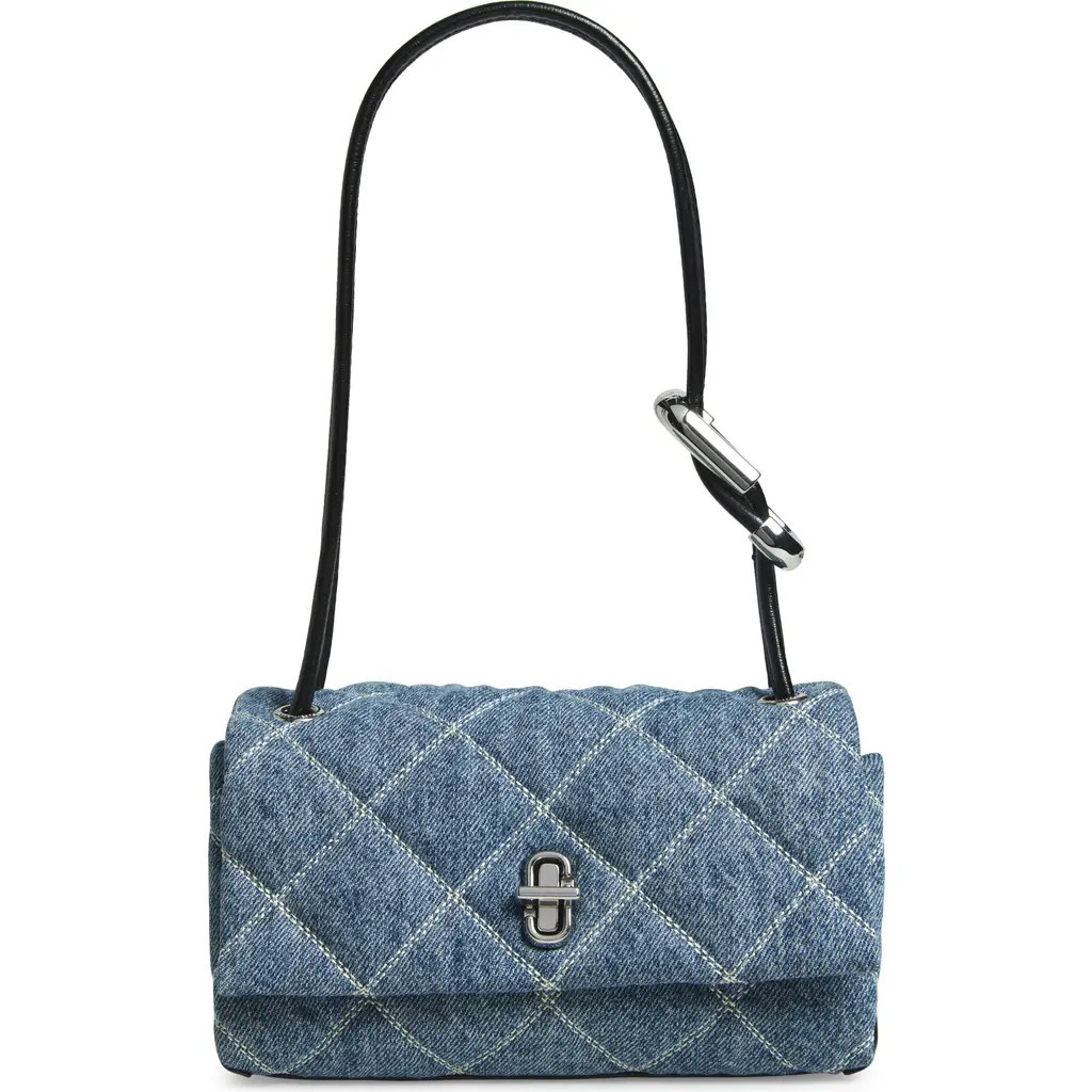 Marc Jacobs The Mini Dual Diamond Quilted Denim Shoulder Bag in Light Wash Indigo at Nordstrom | Nordstrom