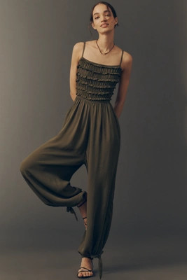 By Anthropologie Pintuck Smocked Jumpsuit | Anthropologie (US)