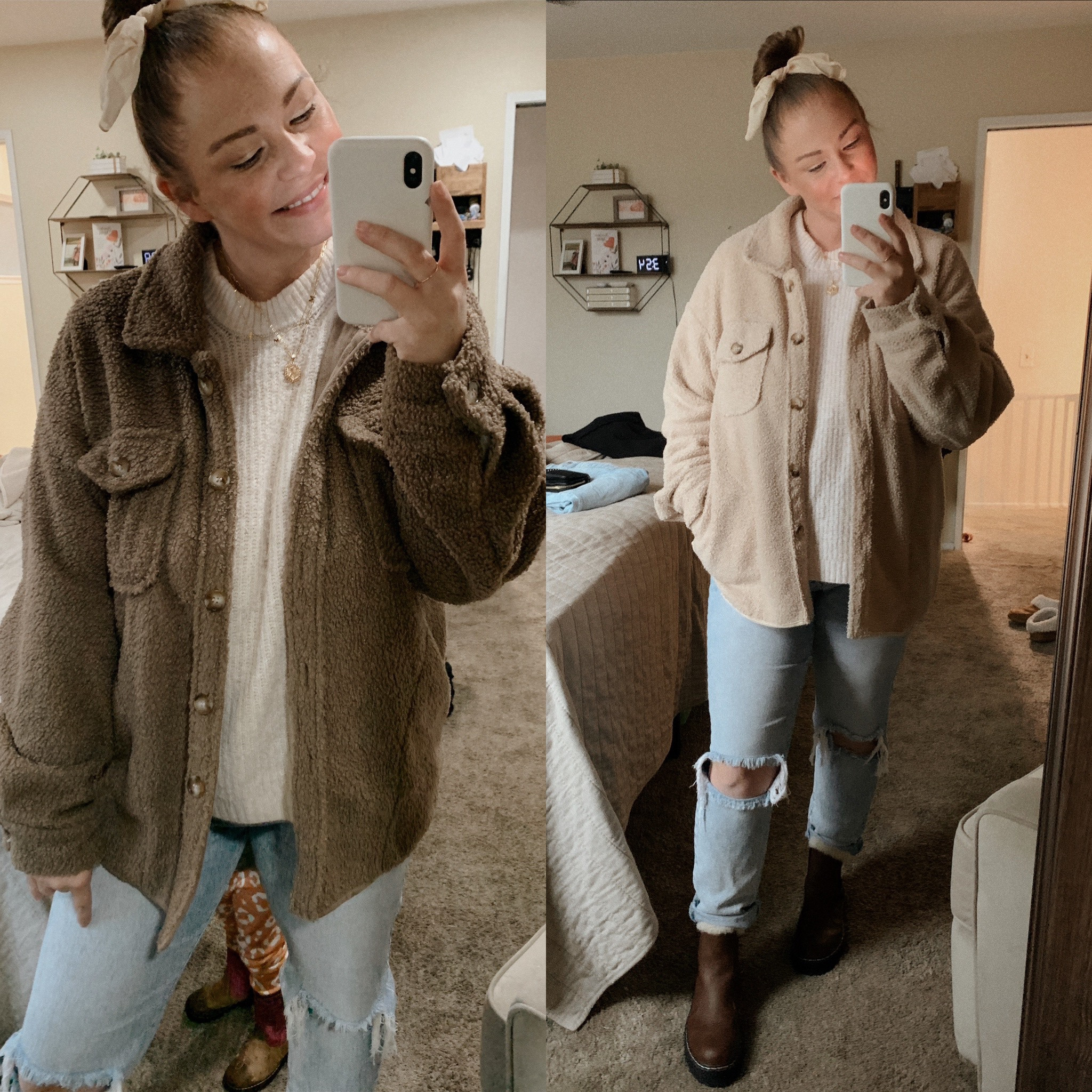 cozy winter outfit #amazon #oldnavy 

amazon jacket in colors khaki (left) and dark apricot 

#LTKSeasonal