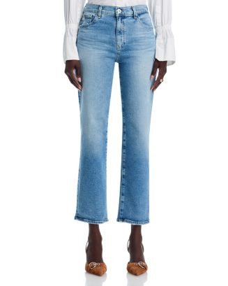 Mid Rise Cropped Straight Leg Jeans in Momento | Bloomingdale's (US)