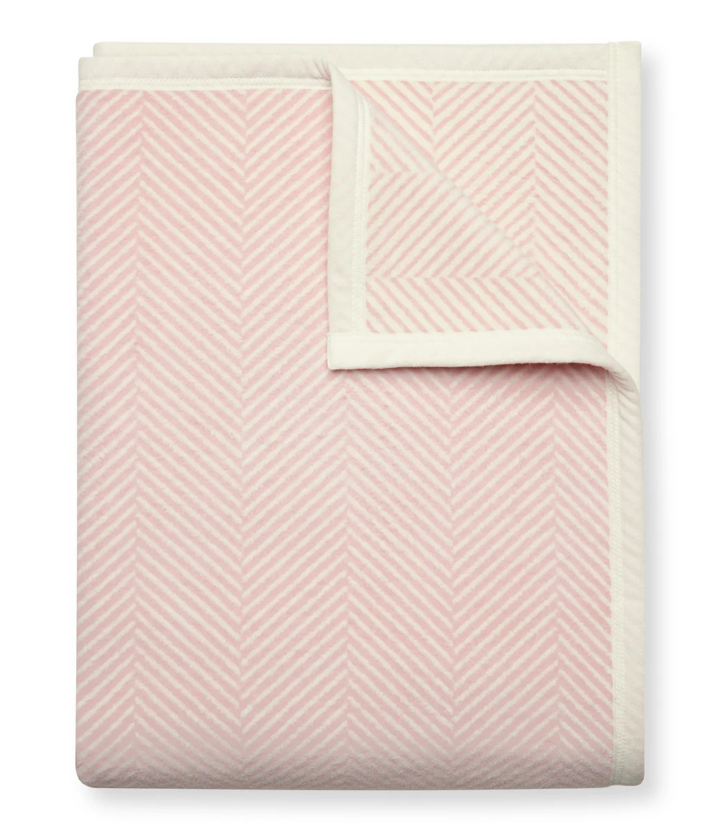 Harborview Herringbone Blush Blanket | ChappyWrap