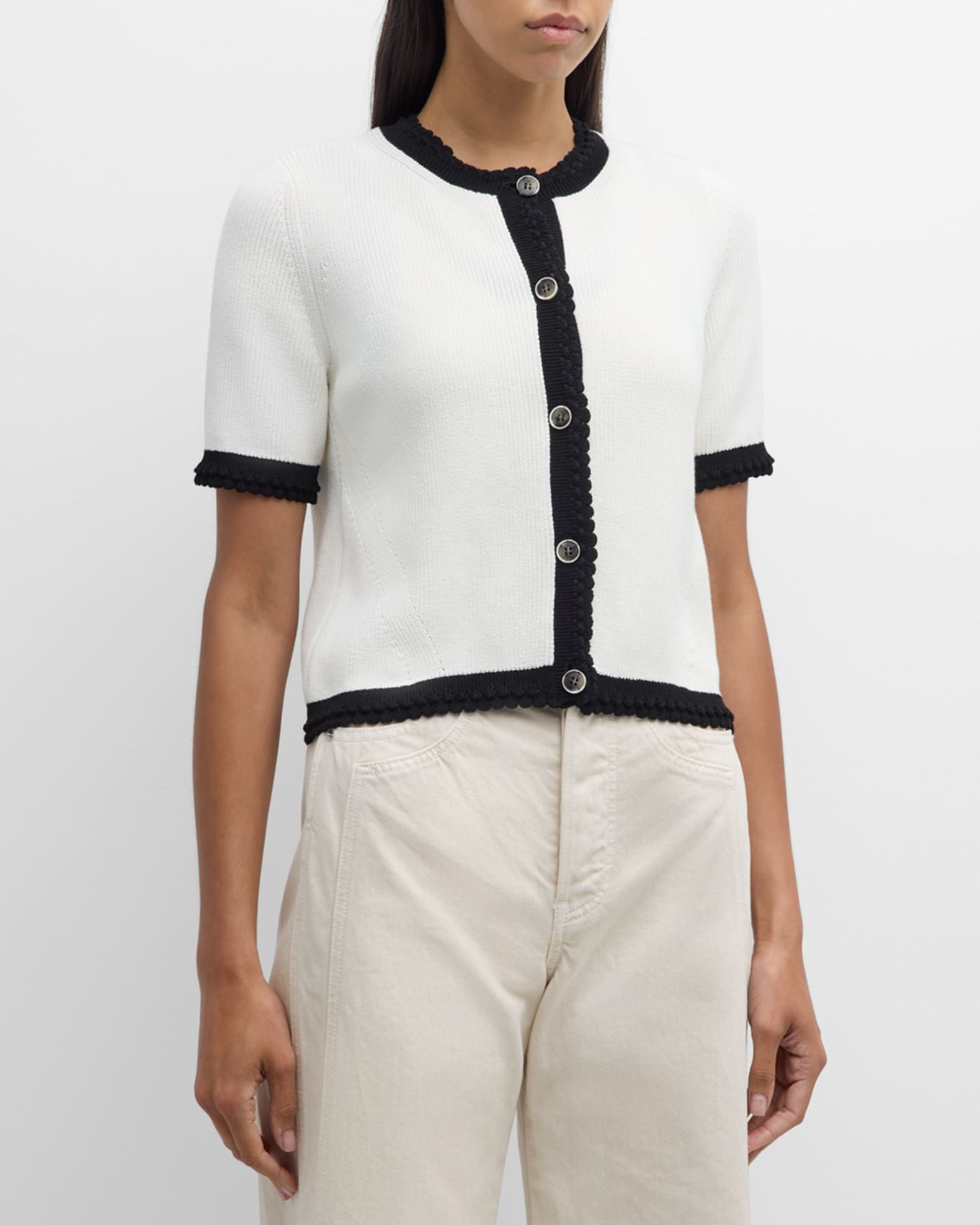 Neroli Short-Sleeve Cardigan | Neiman Marcus